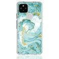 thumbnail image 4 of Google Pixel 5 Case, Rosebono Bling Glitter Sparkle Laser Green Marble Graphic Fashion Cute Colorful Skin Cover Shockproof Case for Google Pixel 5, 4 of 5