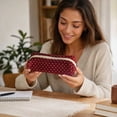 thumbnail image 6 of Office Stationery Supplies, Preppy Style Polka Pencil Case, Cute Dots Pencil Pouch Organizer Bag for Desk, Study Room, Work Office, 6 of 6