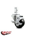 thumbnail image 2 of 3.5 Inch Hard Rubber Wheel Swivel 3/4 Inch Square Stem Caster with Brake SCC, 2 of 2