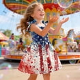 thumbnail image 5 of felwors Girls July 4th Dress Red White Blue Toddler Patriotic Outfit American Sundress 1-6 Years(Light Blue,4-5 Years), 5 of 5