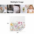 thumbnail image 4 of Botanical Floral Cloth Napkins, Spring Colorful Flowers Butterfly Washable and Reusable Dinner Napkins Set of 6, Table Napkin for Kitchen Party Birthday Wedding Hotel Housewarming 20"x20", 4 of 8