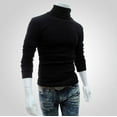 thumbnail image 3 of Men‘s Winter Warm Cotton High Neck Pullover Jumper Sweater Tops Turtleneck, 3 of 5