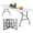 White, variant on 8FT Folding Table, Portable Fold-in-Half Plastic Picnic Party Table with Carrying Handle (Black, 8FT)