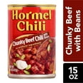 thumbnail image 3 of (12 pack) HORMEL Chunky Beef Chili with Beans Canned Chili, No Artificial Ingredients, Shelf-Stable, 15 oz Steel Can, 3 of 16