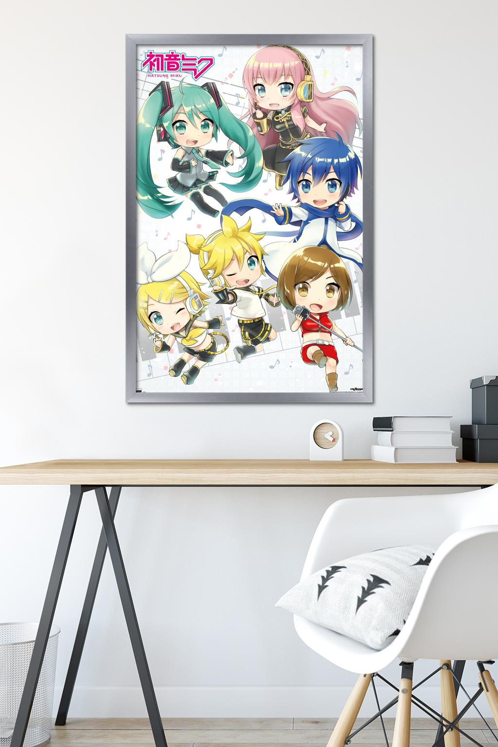 Hatsune Miku - Chibi Wall Poster, 22.375" x 34" Framed