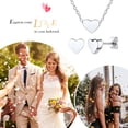thumbnail image 6 of ChicSilver Jewelry Sets Heart Pendant Necklace Stud Earrings for Women 925 Sterling Silver Dainty Necklace for Her Mother Mom Wife, 6 of 8