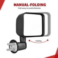thumbnail image 3 of Ledkingdomus Right Side Door Mirrors for 2007-2017 Jeep Wrangler Manual Folding Passenger, 3 of 6