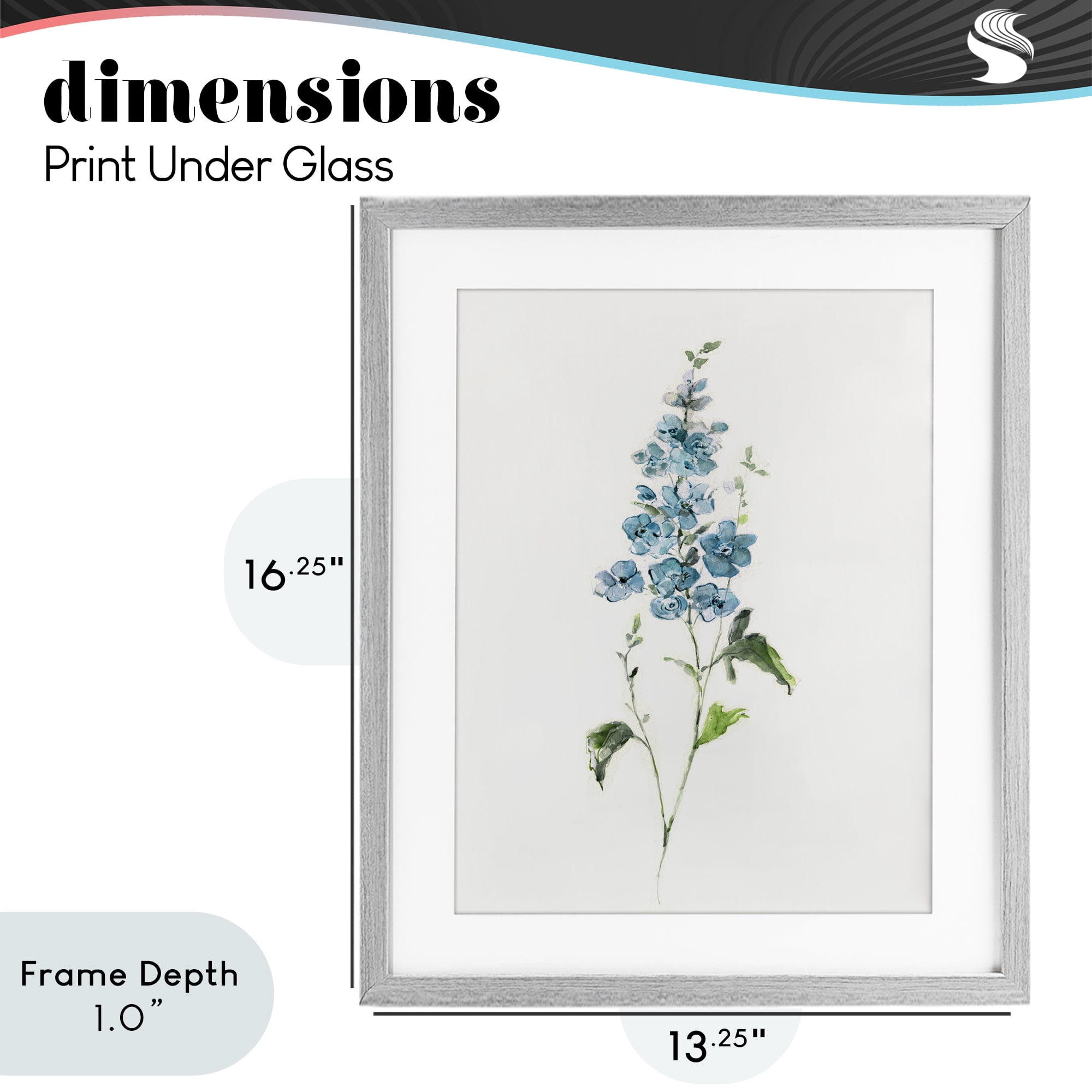 Stupell Industries Natural Spring Herbs Gray Framed Print Under Glass, design by Sally Swatland