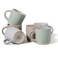 thumbnail image 6 of Vesteel Coffee Mugs Set of 6, 12oz Ceramic Coffee Cups Set with Makeup Clay for Coffee Tea Milk, Mug Gifts for Thanksgiving Day Anniversary, Multi-color, 6 of 7