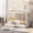 White, variant on Pine Wood Construction - Twin Bunk with Wheels on Drawers - Bedroom Living - Easy to Use and Convert