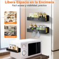 thumbnail image 4 of Especieros para Cocina Magnético - Paquete de 3 Estante Organizador Magnético de Metal para Refrigerador Organizador de Cocina para Especias Condimentos Frascos Bolsitas, 4 of 4