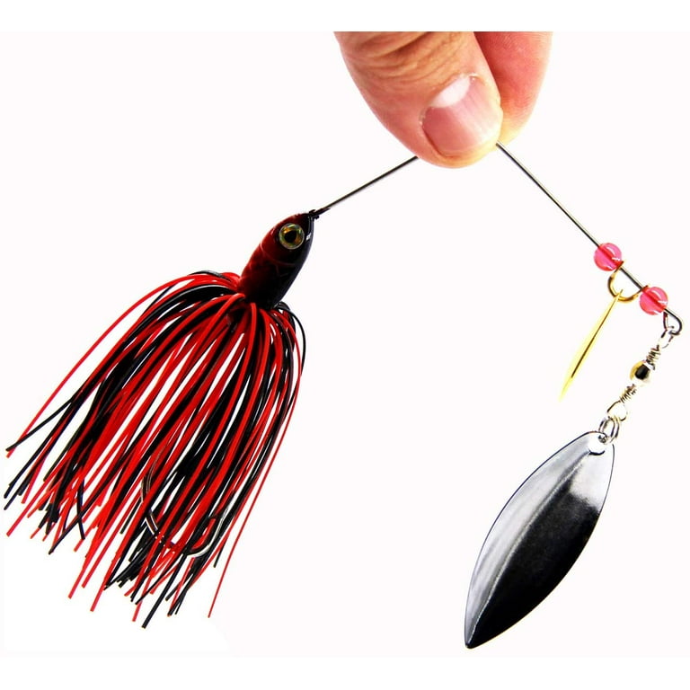 Hajimari Fishing Lures - Realistic Metal and Plastic Spinner Bait Fishing Lures for Bass, Cod, Trout, and More