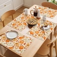 thumbnail image 5 of Fall Thanksgiving Placemats Set of 12, Farmhouse Autumn Pumpkin Maple Leaf Retro Non-Slip Place Mats Washable Table Mats for Kitchen Dining Table Decorations Indoor/Outdoor, 5 of 9
