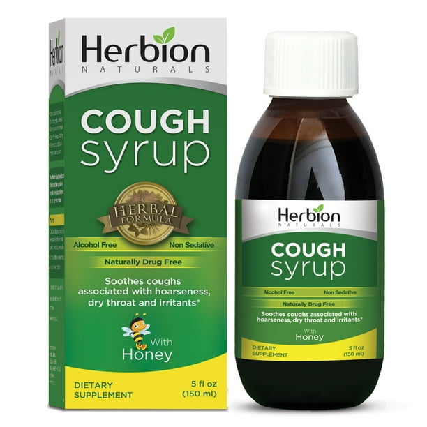Herbion Naturals Cough Syrup with Honey, 5 fl oz Helps Relieve Cough