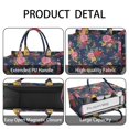 thumbnail image 4 of Large Capacity Tote Bag,Pioneer Flower Floral Print Pattern Handbag Fashion Luxury Tote Bag,15.7"x13"x 5.1" Inches,Laptop Compatible, 4 of 6