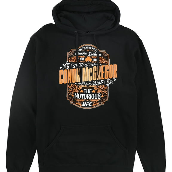 UFC Mens Conor McGregor Pullover Hoodie Sweatshirt, Black, Small