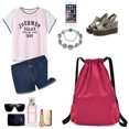 thumbnail image 3 of Mochila con cordón Bolsa de gimnasio Sackpack String Sack Pack Bolsas, 3 of 5