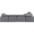 thumbnail image 3 of Meridian Furniture Indulge Sectionnel Modulaire en Forme de L en Velours de 164 Pouces Gris, 3 of 10