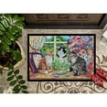 thumbnail image 3 of Cats Just Looking in the fish bowl Doormat 24x36, 3 of 4