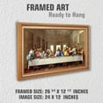 thumbnail image 3 of The Last Supper by Leonardo Da Vinci The World Classic Art Reproductions,Giclee Prints Framed WallArt for Home Decor,Image Size:24x12 inches,Gold Art Framed Size:26.75x14.5 inchs, 3 of 7