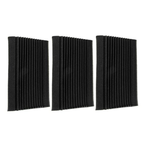 DINHEAROM Sound Reduction Foams Acoustic Corner Panels Black 3Pcs 9.43x4.72x4.72in