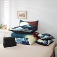 thumbnail image 6 of Manfei Japanese Ukiyoe 7 Pieces Bedding Comforter Set,Sea Waves Full Bedding Set,Red Autumn Maples Fitted Sheet Flat Sheet For Kids,Microfiber Bedroom Decor Reversible, 6 of 8