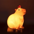 thumbnail image 4 of Capybara Table Lamp With Orange Decor Cute Night Light for Bedroom Soft Cozy Nursery Lamp Kawaii Capybara Gift Plastic, 4 of 5
