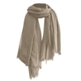 thumbnail image 5 of Wovix Women's Cotton Scarves Lady Light Soft Fashion Solid Scarf Wrap Shawl Long Plaid Solid Color Silk Scarves Lightweight Breathable Basic Soft For Daily, 5 of 7