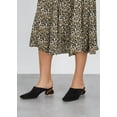 thumbnail image 2 of Neous Sobralia Black Suede Mules Low Block Heel Pointed Toe Slip On Dress Pumps (Black, 6), 2 of 4