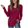 thumbnail image 1 of yoeyez Tunique en Tricot pour Femmes, Chandails à Manches Torsadées Patchwork, Col Ras du Cou Raglan, Chemises à Manches Longues, Hauts de Mode d'Automne 2024, Rose Vif, G, 1 of 6