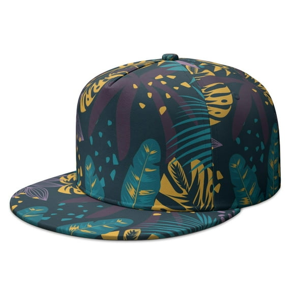 Colorful Exotic Flat Brim Panel Hat - High Top Baseball Cap for Hip Hop Enthusiasts & Outdoor Use