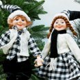 thumbnail image 5 of 2 piezas de muñecos de duende navideño para decoración del hogar, árbol de Navidad, adornos colgantes, elfos, precioso juguete para Año Nuevo, Navidad Natal, 5 of 5