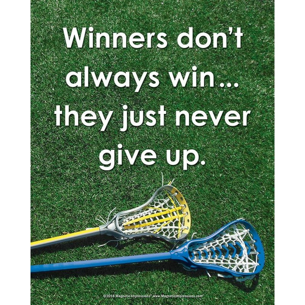 Unframed Lacrosse Inspirational Winners Quote Women's 8" x 10" Sport Poster Print