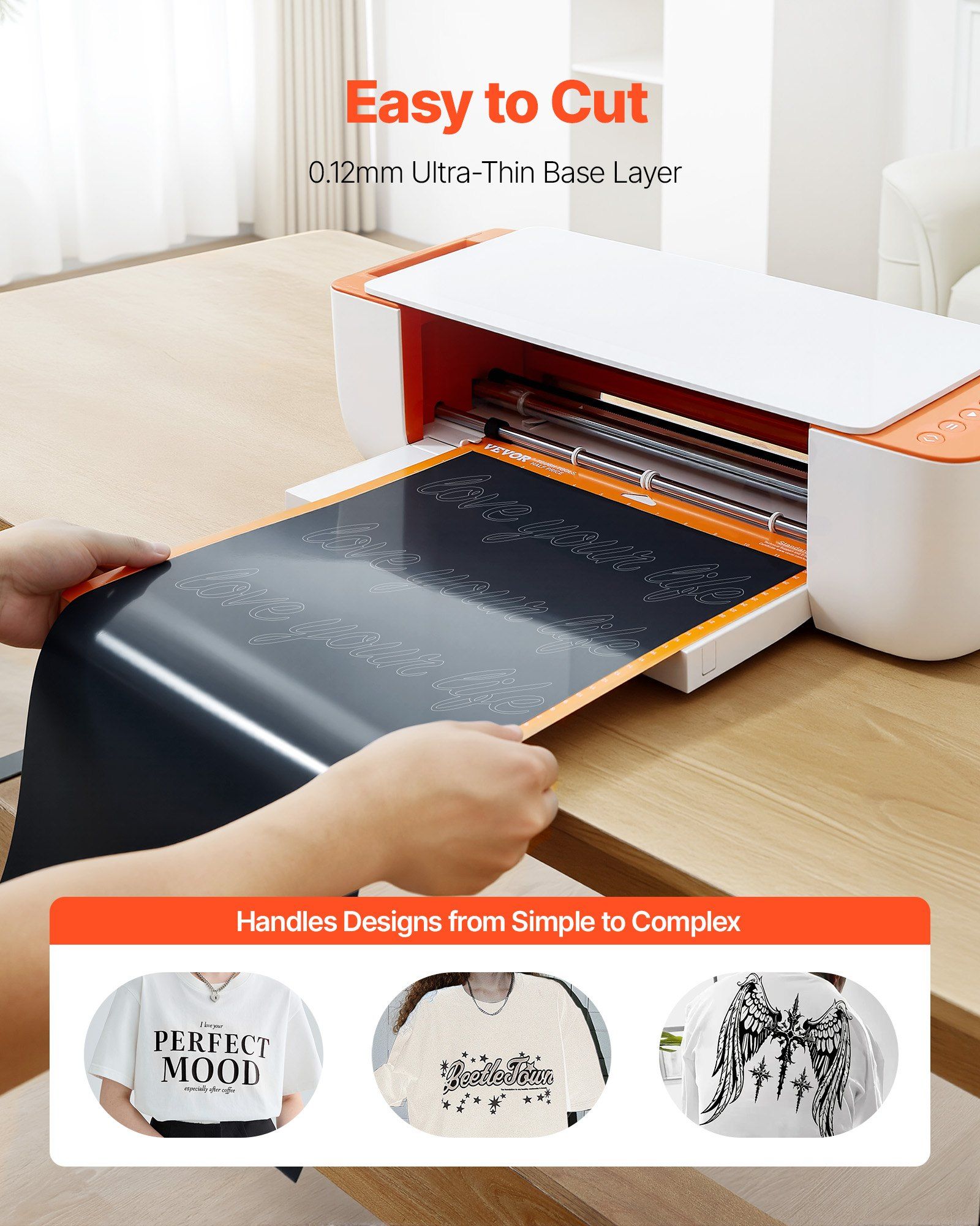 Glossy Black Heat Transfer Vinyl Roll 12in x 70ft Iron On HTV for T Shirts Pillows Hats Strong Adhesion Easy Cut Weed Compatible with Cutting Machines
