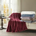 thumbnail image 5 of Beautyrest Heated Plush Oversized Solid Microlight Throw, Sapphire Blue, 5 of 9
