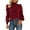 Wine Red, variant on FreshPretty Women Satin Puff Long Sleeve Blouses Mock Neck Shirts Business Casual Tops Work Dressy Blouse Spring Fall Clothes