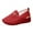 Red, variant on Women's Classic Platform Wedge Slip on Penny Loafers Spring Fall Fashion Casual Suede Chunky High Heels Walking Oxfords Non-Slip Work Sneakers for Woman Brown Size 6.5