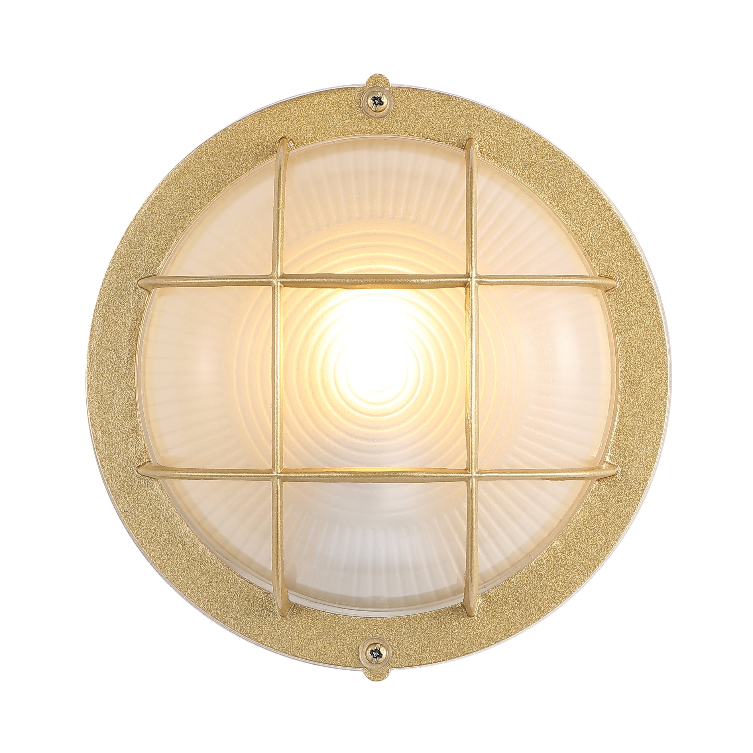 SAFAVIEH Elson Glam LED Powder Coating Gold Outdoor Wall Sconce (Set of 2)
