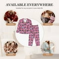 thumbnail image 4 of Uemuo Colorful Cute French Bulldog Pattern Womens Pajama Sets,PJ Set for Women,Pajamas for Women Logo,Long Sleeve Pajama Set for Women,Soft Long Sleeve Top With Pants-Small, 4 of 9