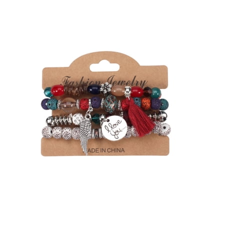 DESIGNICE 2026 New Bracelet Minimalist Silver Bar Bohemian Bracelet Chic Beadwork Design Beaded Bracelet Smooth Matte Finish for Casual Wear Boho Style Parties Beach Outings Festivals.