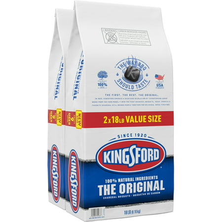 Kingsford Original Charcoal Briquettes, BBQ Charcoal for Grilling 18 Pounds Each (Pack of (Best Briquettes For Smoking)