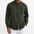thumbnail image 2 of Admvng Men's Shirt Casual Solid Long Sleeve Business Button Down Shirts, 2 of 6