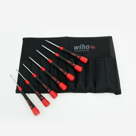 Wiha 26493 7 Piece PicoFinish Precision Ball End Hex Screwdriver Pouch Set