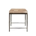 thumbnail image 2 of Pemberly Row Transitional Leather Hide Ottoman Bench in Blond, 2 of 7