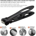 thumbnail image 2 of Ultra Wide Jaw Opening Big Nail Clippers, Toenail Clippers for Thick Nails and Tough Nails with File, for Men, Women, Manicure & Pedicure (Black), 2 of 6