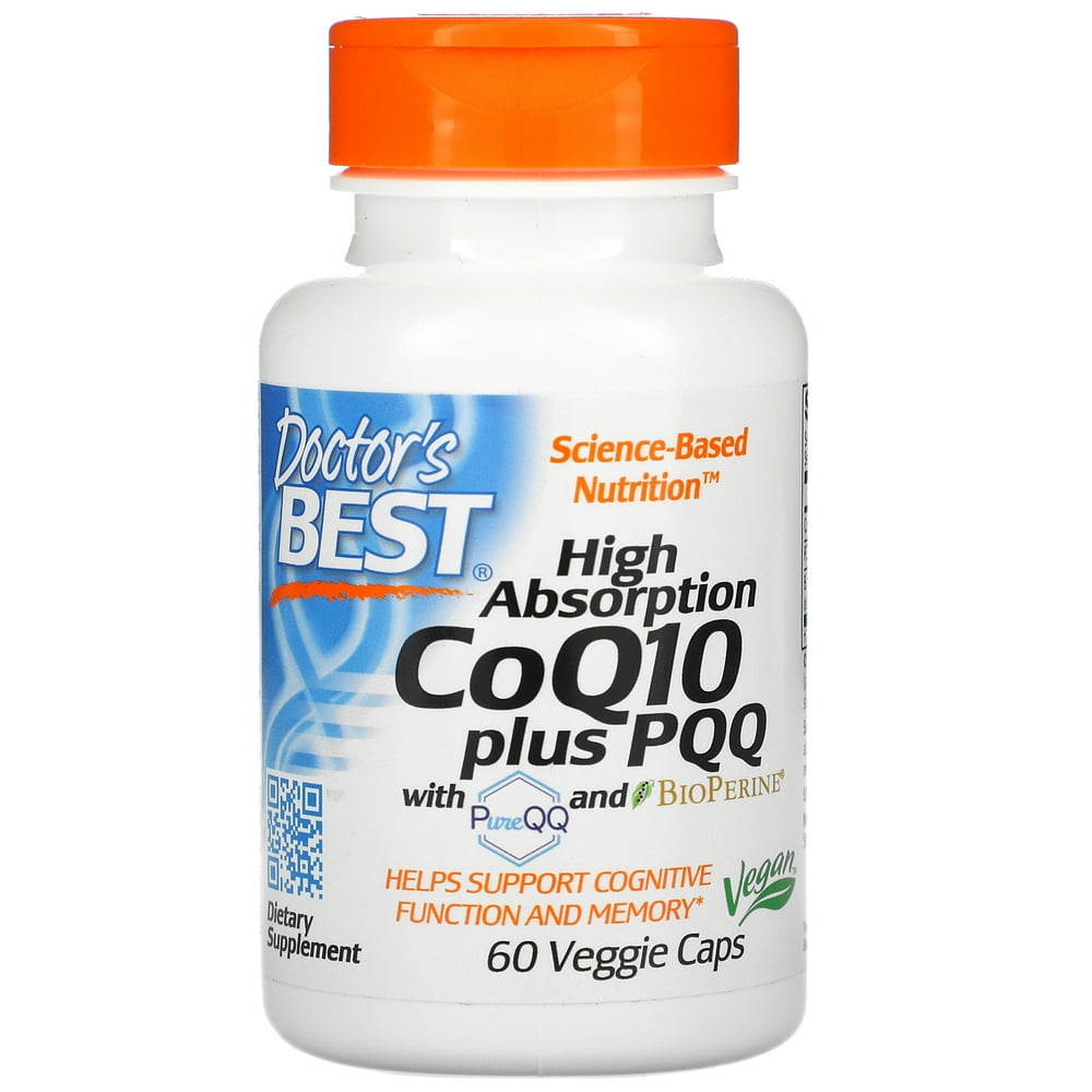 Doctor's Best High Absorption CoQ10 Plus PQQ, 60 Veggie Caps Walmart
