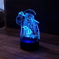 thumbnail image 2 of 3D Pirates of The Caribbean Desk Light - 7 Color LED Lamp Base with USB or Battery and Touch control Rotating Fade or Solid Color mode. Makes a perfect Nightlight for Kids or Unique Gift for any age., 2 of 6