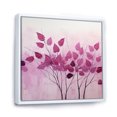 thumbnail image 2 of Designart "Minimalist Style In Magenta Motion Leaves II" Leaves Floater Framed Canvas Prints, 2 of 5