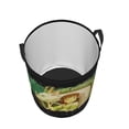 thumbnail image 3 of Spirited Away Laundry Hamper Basket with Handles, Lightweight Storage Basket Toy Organizer Dirty Laundry Basket Waterproof for College Dorms, Bedroom, Bathroom, 3 of 7