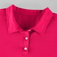 thumbnail image 5 of Men's Short Sleeve Polo Shirt with Chest Pocket, Solid Color Collared Button Up Casual Top, Lightweight Breathable Summer T-Shirt for Work Golf Outdoor Daily Wear 19-Pink L, 5 of 5